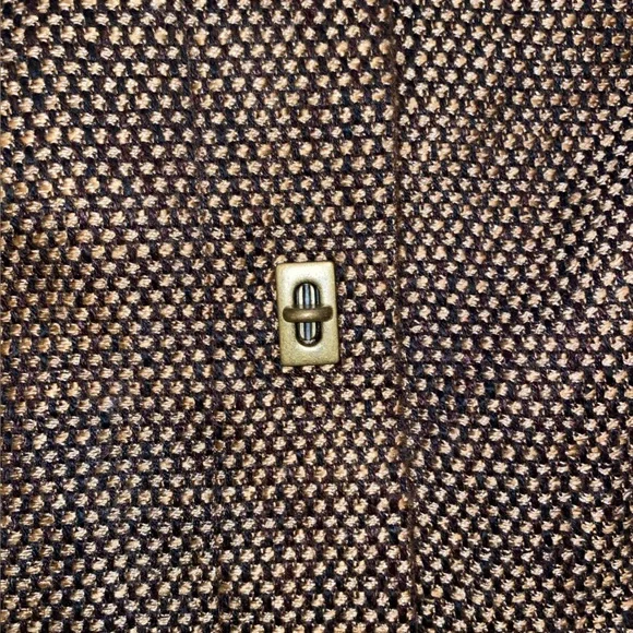 TanJay Gold-Brown Tweed Blazer with Twist Lock Buttons Size 8 - Picture 11 of 14